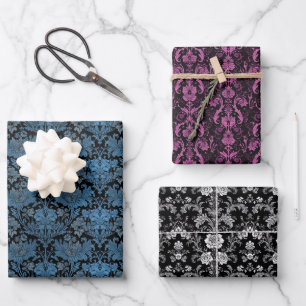 Elegante bloemmotieven inpakpapier vel