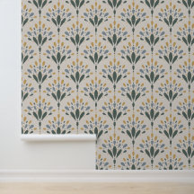 Elegante Bloemrijke Art Deco Botanische Folk