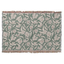Elegante Bloemrijke Boho Roze & Donkergroene Botan