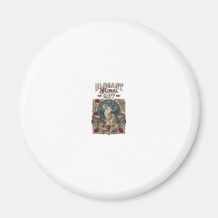 Elegante bloemrijke kat Art Nouveau vintage vector Magneet