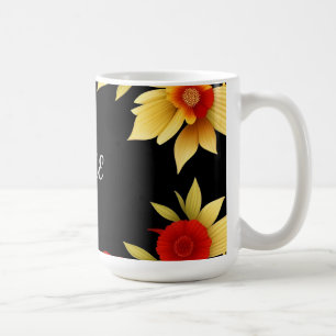 Elegante bloemrijke lijst koffiemok