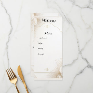 Elegante Bloemrijke Luxe Aangepaste Menu