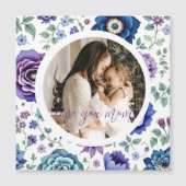 Elegante bloemrijke Moederdagkaart (Voorkant)