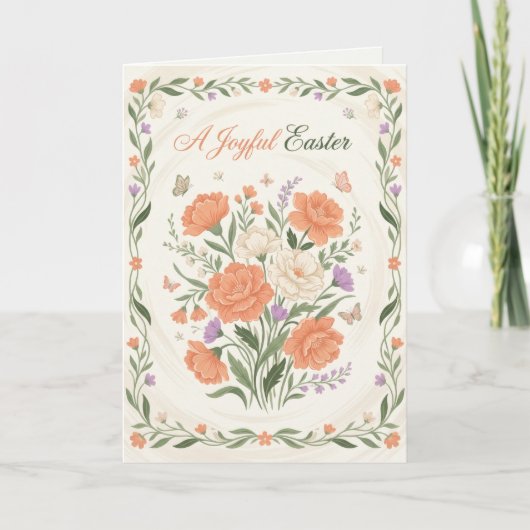 Elegante Bloemrijke Pasen Zegen Brunch Uitnodiging (Voorkant)