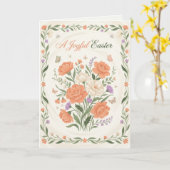 Elegante Bloemrijke Pasen Zegen Brunch Uitnodiging (Gele Bloem)