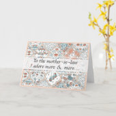 Elegante bloemsierkunst schoonmoeder Happy Birthda Kaart (Gele Bloem)