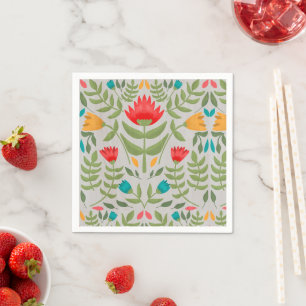 Elegante Bloemstuk Stijl Servet