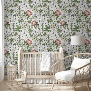 Elegante Bloemvlinders Behang