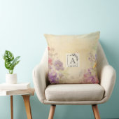 Elegante  Bloemvormig Monogram Kussen (Stoel)