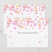 Elegante Bloesem Uw Boodschap Bedankkaart (Voorkant / Achterkant)