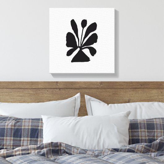 Elegante Bloom Stretched Canvas Print (Insitu (Slaapkamer))