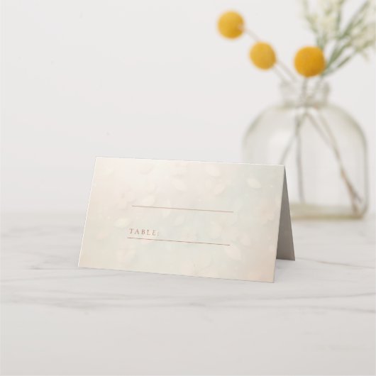 Elegante blos bloemenbruiloftsplaats kaart (Voorkant)