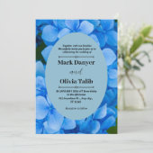 Elegante Blue Board Wedding Invitation Sjabloon Kaart (Staand voorkant)