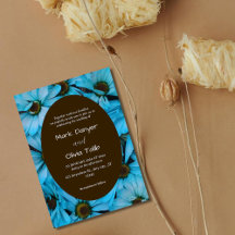 Elegante Blue Board Wedding Invitation Sjabloon