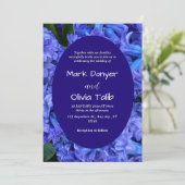 Elegante Blue Board Wedding Invitation Sjabloon Kaart (Staand voorkant)