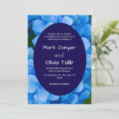 Elegante Blue Board Wedding Invitation Sjabloon Kaart (Staand voorkant)