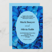 Elegante Blue Board Wedding Invitation Sjabloon Kaart (Voorkant / Achterkant)