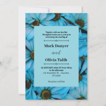 Elegante Blue Board Wedding Invitation Sjabloon