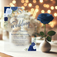 Elegante Blue Boho Chic Rozen Fancy bruiloft