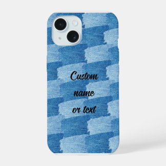 Elegante  Blue Denim Telefoonhoes iPhone 15 Hoesje