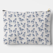 Elegante Blue Horses Monogrammed Initiaal geschenk Etui (Achterkant)