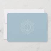 Elegante Blue Hydrangea Wedding RSVP Kaart (Achterkant)