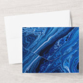 Elegante Blue Ocean Waves Bar Mitswa All In One Uitnodiging (Achterkant)