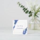 Elégante Blue Ombre Marbre Wedding Cartes RSVP (Debout devant)