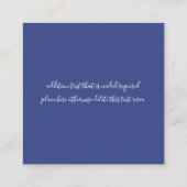 Elégante Blue Ombre Marbre Wedding Cartes RSVP (Dos)