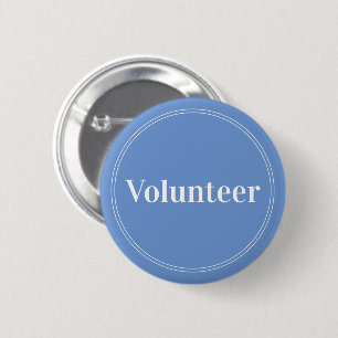 Elegante Blue Pin-back Vrijwillige Buttonnen Ronde Button 5,7 Cm