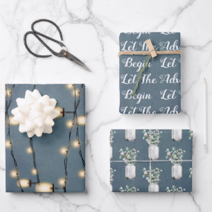 Elegante Blue Surprise Retirement Party Classic Ro Inpakpapier Vel