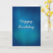 Elegante Blue Underwater Birthday Kaart (Gele Bloem)