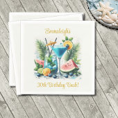 Elegante Blueberry Brunch 30e verjaardag viering Servet