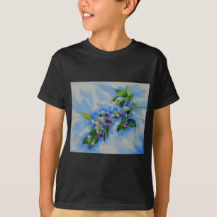 Elegante Blueberry waterverf schilderij blauw frui T-shirt