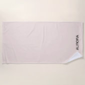 Elegante Blush Beige gepersonaliseerde naam Strandlaken (Voorkant)