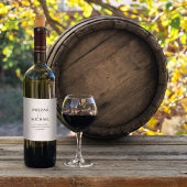 Elegante Blush Bloemen Bruiloft Custom Wijn Etiket