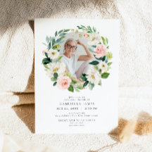 Elegante Blush Bloemen Viering van het leven Begra