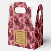Elegante Blush Bourgogne Gold Wedding Bedankt Box Bedankdoosjes (Geopend)