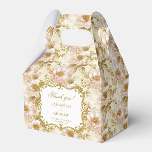 Elegante Blush Gold Boho Wedding Favoriet Dank u Bedankdoosjes