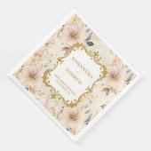 Elegante Blush Goud Trouwpapier Servetten (Hoek)