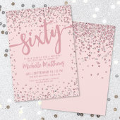 Elegante Blush Pink 60e verjaardag Kaart