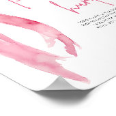 Elegante Blush Pink Bow Schattigee Pacifier Hunt G Poster (Hoek)