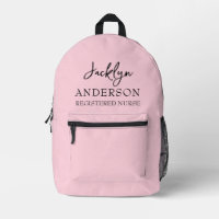 Elegante Blush Pink Custom Nurse