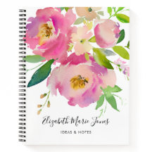Elegante Blush Pink Peony Pastel Floral Waterverf
