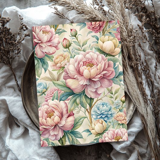 Elegante  blush pioenroos tissue papier