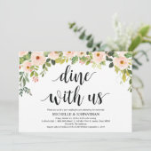 Elegante Blush Post Wedding Brunch Invitation Kaar Kaart (Staand voorkant)