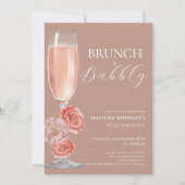 Elegante Blush Roze 90ste verjaardag uitnodiging (Voorkant)