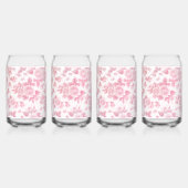 Elegante blush roze botanische bloemen blikvorm glas (Voorkant)