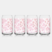 Elegante blush roze botanische bloemen blikvorm glas (Links)