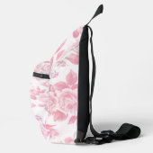 Elegante  blush roze botanische bloemen sling bag (Rechts)